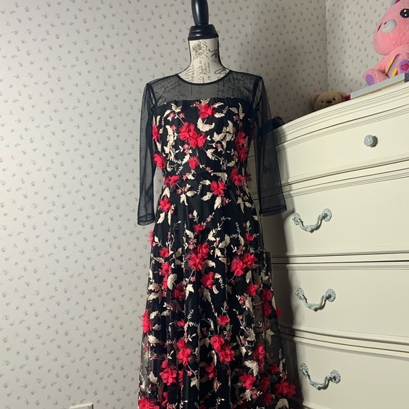 Alex Marie Floral Appliqué Maxi Dress - Picture 10 of 15